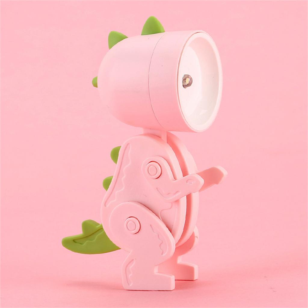 LED Cartoon Dinosaur Desk Lamp Small Night Light Adjustable Brightness Battery Operated Portable Table Lamp for Kids and Bedroom Decoration