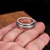 S925 Sterling Silber Beweglicher Great Wall Pattner Ring Männer Frauen Echt Silber Doppelschicht Drehbare Ringe Schmuck