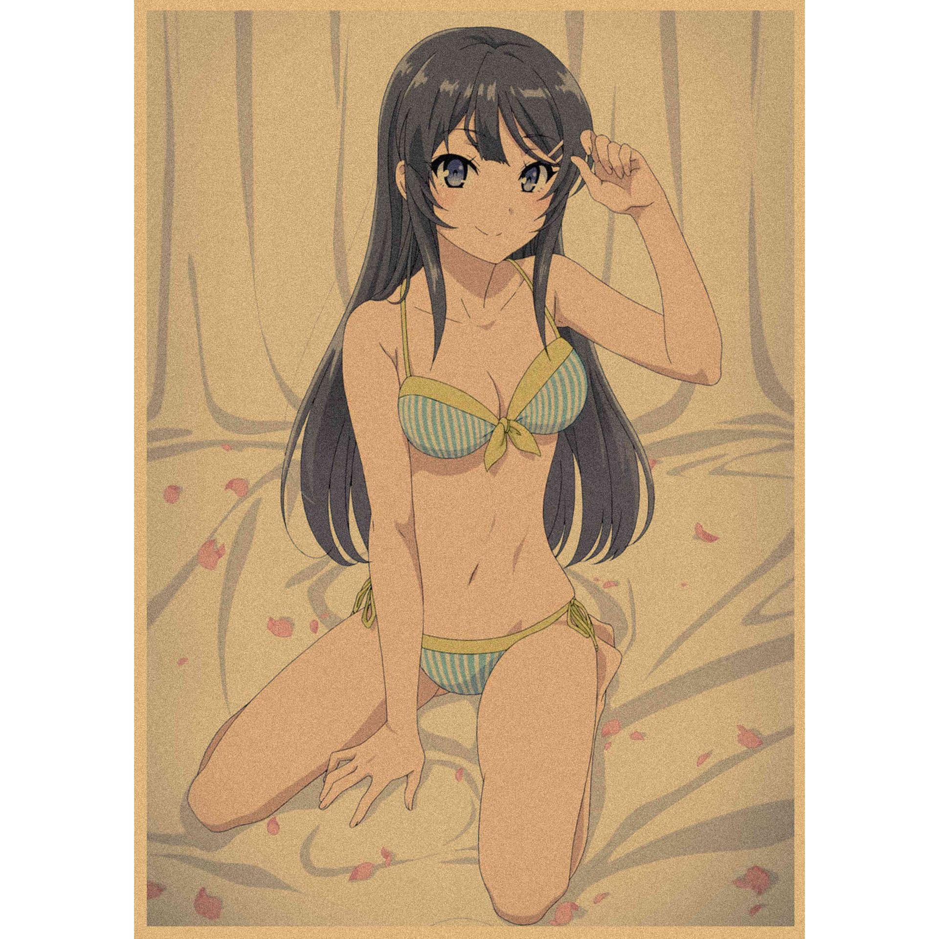 

Dreamy Girls Anime Retro Poster: Adolescent Pig Head Boy Wall Art 29.7X42cm(A3 size）