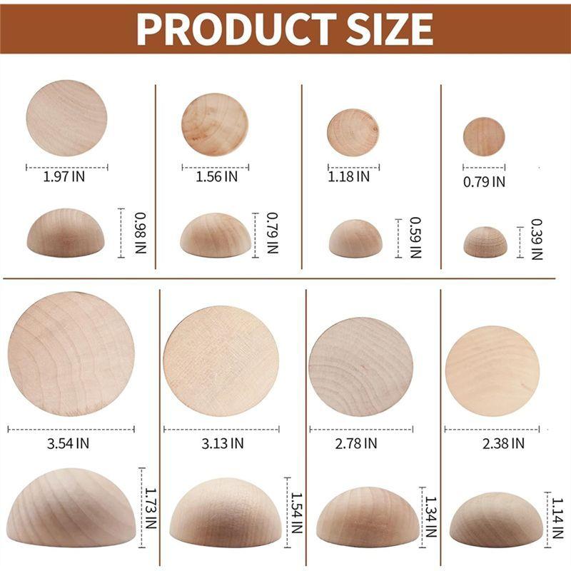 B50C 8 Sizes Half Round Pottery Molds Wooden Top Tool, Pottery Plate Press-Tool For Making Pottery Bowls And Plates