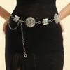Fashionable Retro Stone-Metal Waist Chain Versatile High-En Adjustable Waist Chain for a Flattering Slimming Look