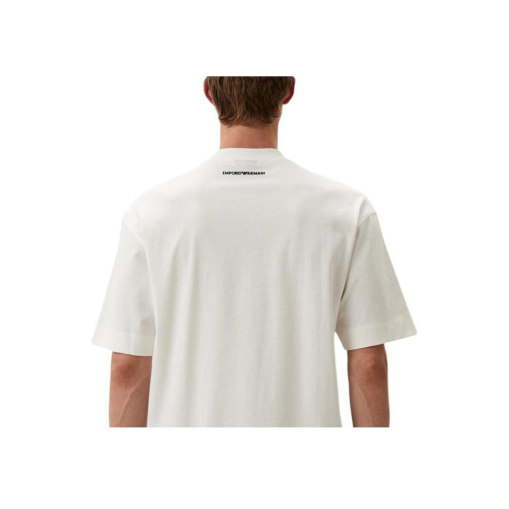 Emporio Armani Cotton Crew Neck Printed T-Shirt Men Tops 6D1TM6-1JWZZ-0101