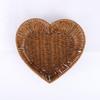 Heart-shaped Handwoven Rattan-Style Storage Basket