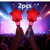 2pcs Heart Star Lightstick Glow Light Rods Concert Luminous Stick Flash Sticks Wedding Party Atmosphere Props