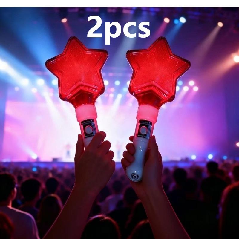 2pcs Heart Star Lightstick Glow Light Rods Concert Luminous Stick Flash Sticks Wedding Party Atmosphere Props