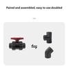 Hard Pipe Plumbing Double Union Control Part, UPVC Union End Component for Service Access and Pipe Management Use