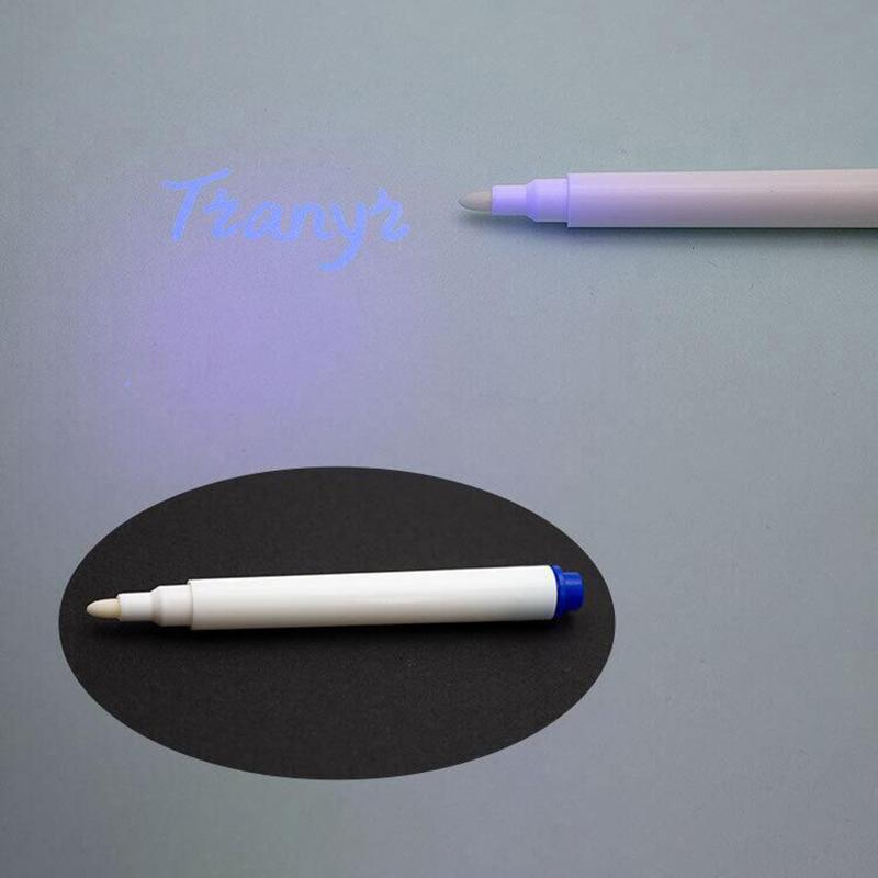 1Pc Monochrome Uv Invisible Highlighter Creative Ultraviolet Magic Ink Pen For Kids Party Favors Ideas Gifts Novelty Toy
