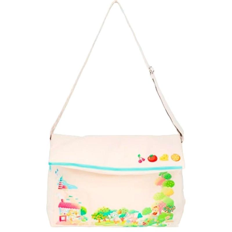 

New Dongdi large-capacity tote bag cartoon cute tote bag student make-up bag shoulder messenger bag белый