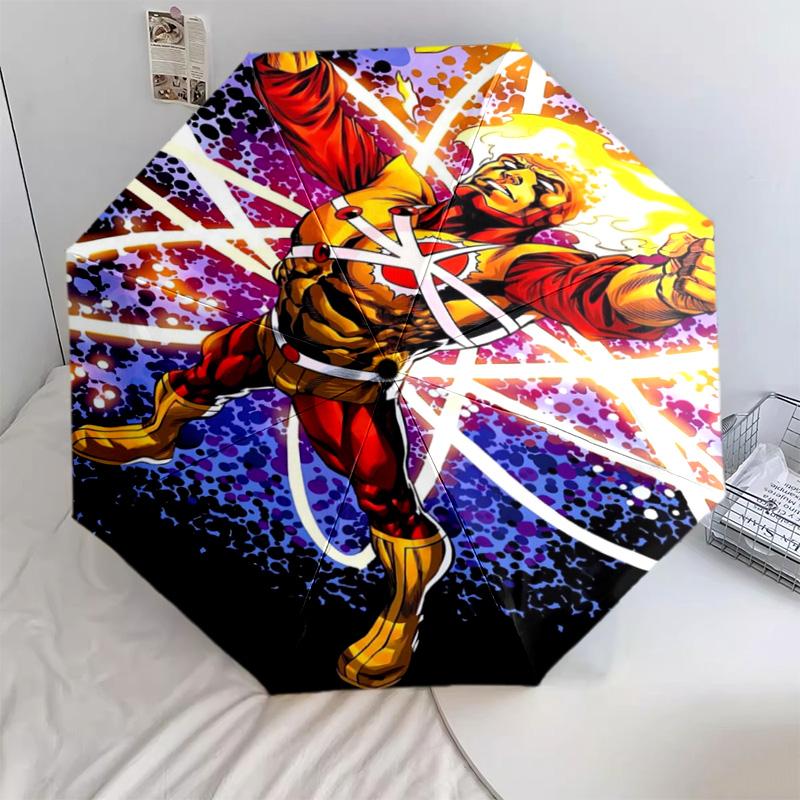 

1 PC Automatic Folding Umbrella - Cartoon Pattern, Portable & Foldable Design with 17 Ribs, Christmas Birthday Gifts