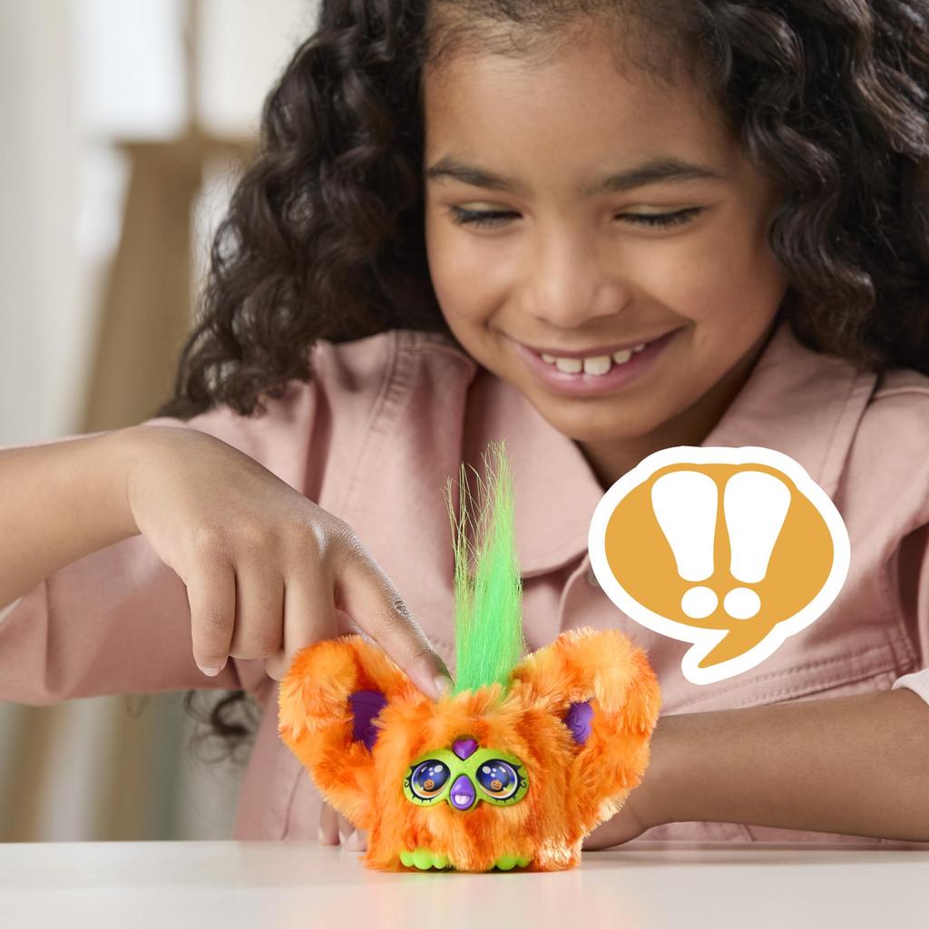 Hasbro Furby Furblets Mini Dýně Přes 45 Furby Poháněný Plyš Věky Autentický Bukin' Přítel, Zvuky, Jazyk, Hra, Hračka, 6+, G1435,