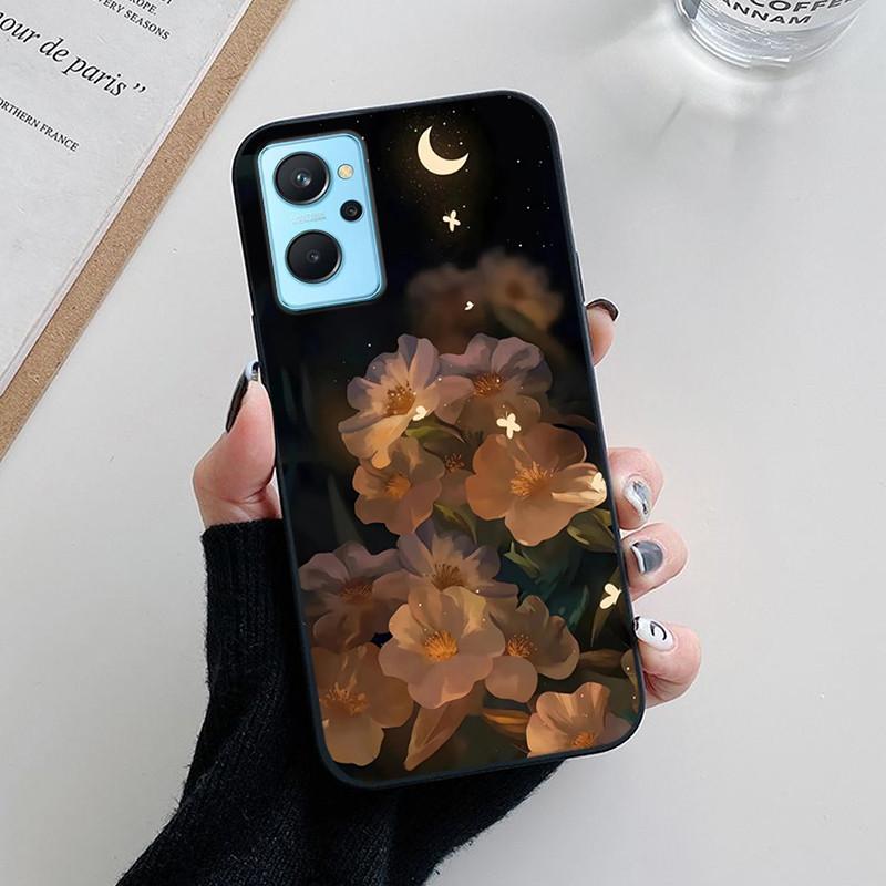 Voor OPPO Realme 9i Hoesje Mode Panda Bloemen Zacht Siliconen Achterhoezen voor Realme9i 4G Realme9 i Cover RMX3491 etui Fundas tas