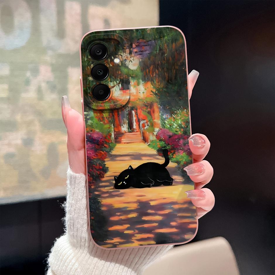 Custodia Per Samsung Galaxy A17 M17 4G 5G Gatto Cartone Animato Carino Copertura Protettiva Morbida in Silicone Per SamsungA17 M17 Fundas GalaxyM17 Coque