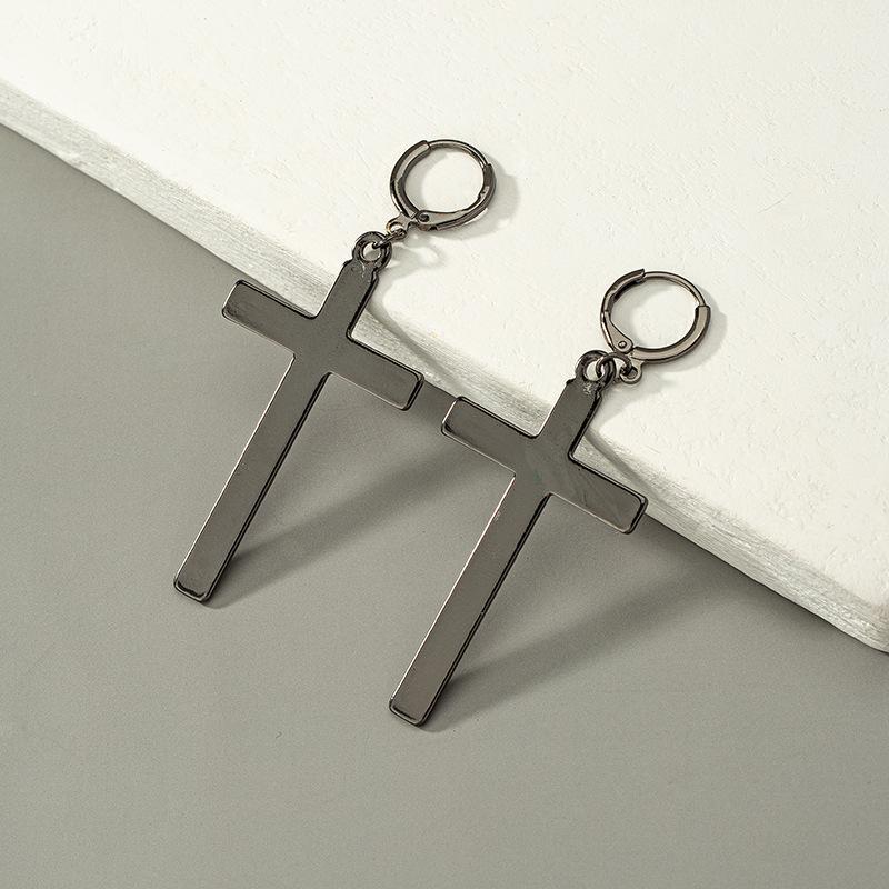 

Trendy Hip-Hop Cross Earrings for Women - European & American Influencer Style