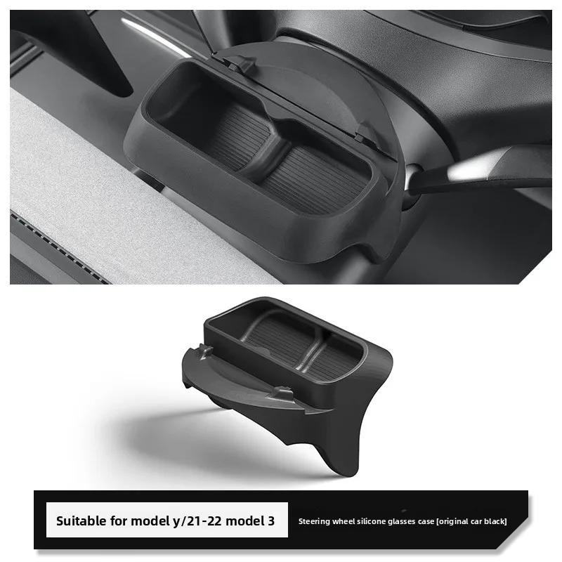 Car Sticker For Tesla Model Y Juniper 2025 Steering Wheel Glasses Storage Box Car Storage Box Interior Accessories Tools Car Sti