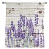 Lila Blumen-Lavendel-Vorhänge für Wohnzimmer, Voile-Tüll-Vorhang für Schlafzimmer, Küche, Heimdekoration