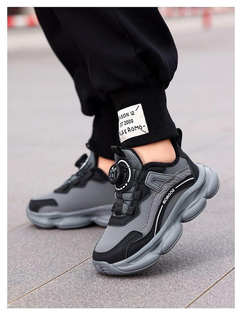 Bobodou Boys' Cotton Sports Shoes - Spring 2026 Collection, Medium & Large Sizes, Double Mesh, Warm & Breathable.