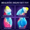 Stoßender Drache Dildo Vibrator Sexspielzeug 10" 4 IN 1 Monster Fernbedienung Dickes Dildo Saugnapf Dildo Analspielzeug Erwachsenenprodukt Wasserdichter Masturbator