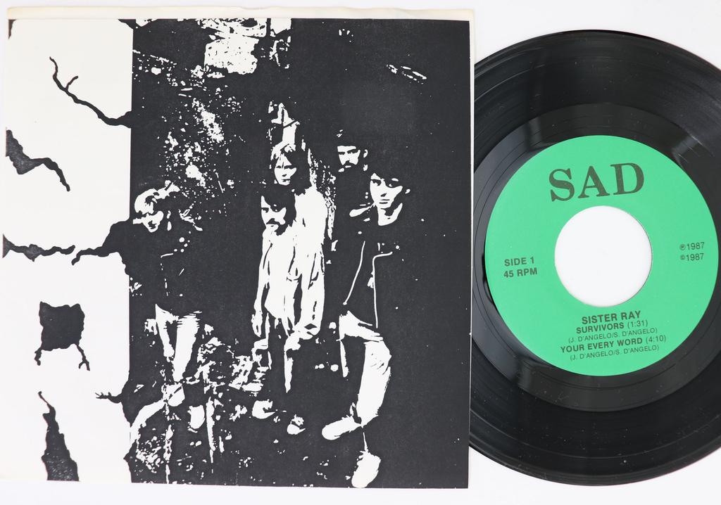 7inch Record SISTER RAY - Survivors / Your Every Word / Black NONE SAD 1987 US Rock Used