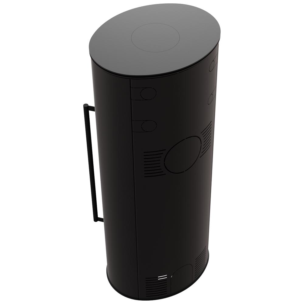 Wood Burning Steel Stove KRATKI ERIK High Ø 150 5,5 kW Black Thermotec