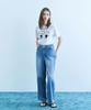 ADAUL Ridi Vintage Washed Wide Denim Pants - Blue