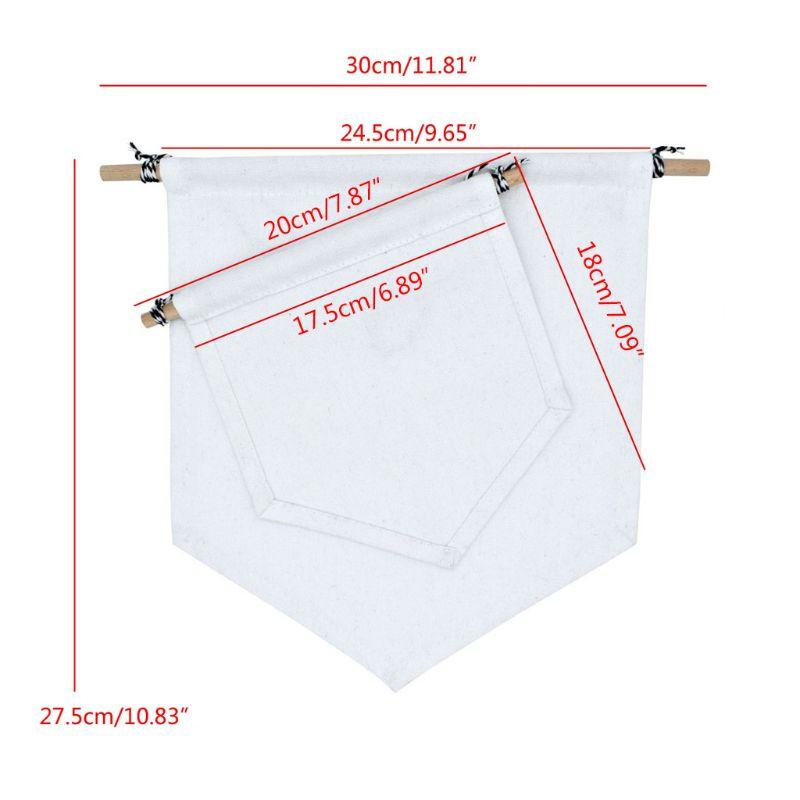 New Nordic Blank Cotton Brooch Pin Badge Holder Hanging Wall Display Banner Flag Kids Room Decoration