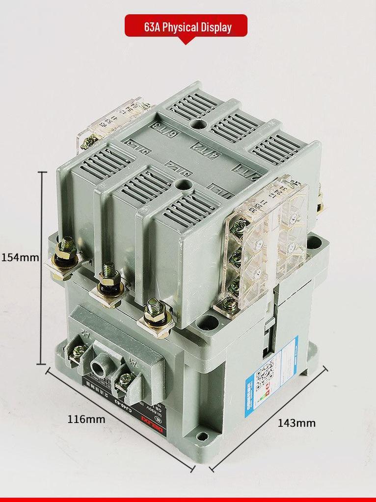 Stycznik AC przemysłowy DELIXI CJ40 380V/220V, 100A-1000A Amper.