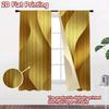 2D-Flachdruck, 2-teilige Vorhänge (Ohne Stange) Elegantes Wellenlinien-Design Lichtfilternde Schicke Vorhangstoffe Vorhänge Dekorationen