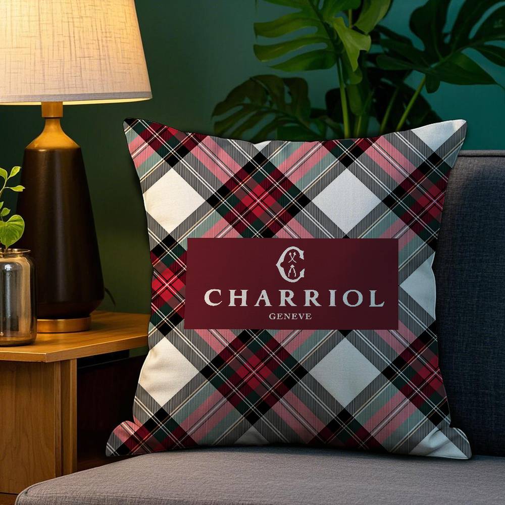 Французский C-Charriol Наволочка Плюшевая ткань Мягкая Двусторонняя печать Дом Диван Высококачественный Чехол для подушки Накидка 12x12Inch