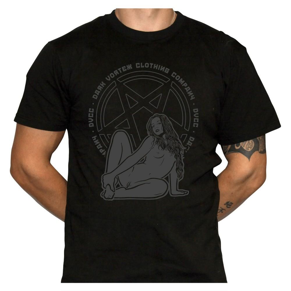 

Naked Pentagram Pinup Girl T-Shirt - Original Illustration - 100% Cotton 4XL