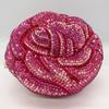 WHTUOHENG Rose Flower Evening Crystal Clutches Purses Diamond Wedding Clutches Rhinestones Hard Metal  Bags Dinner Bridal Party