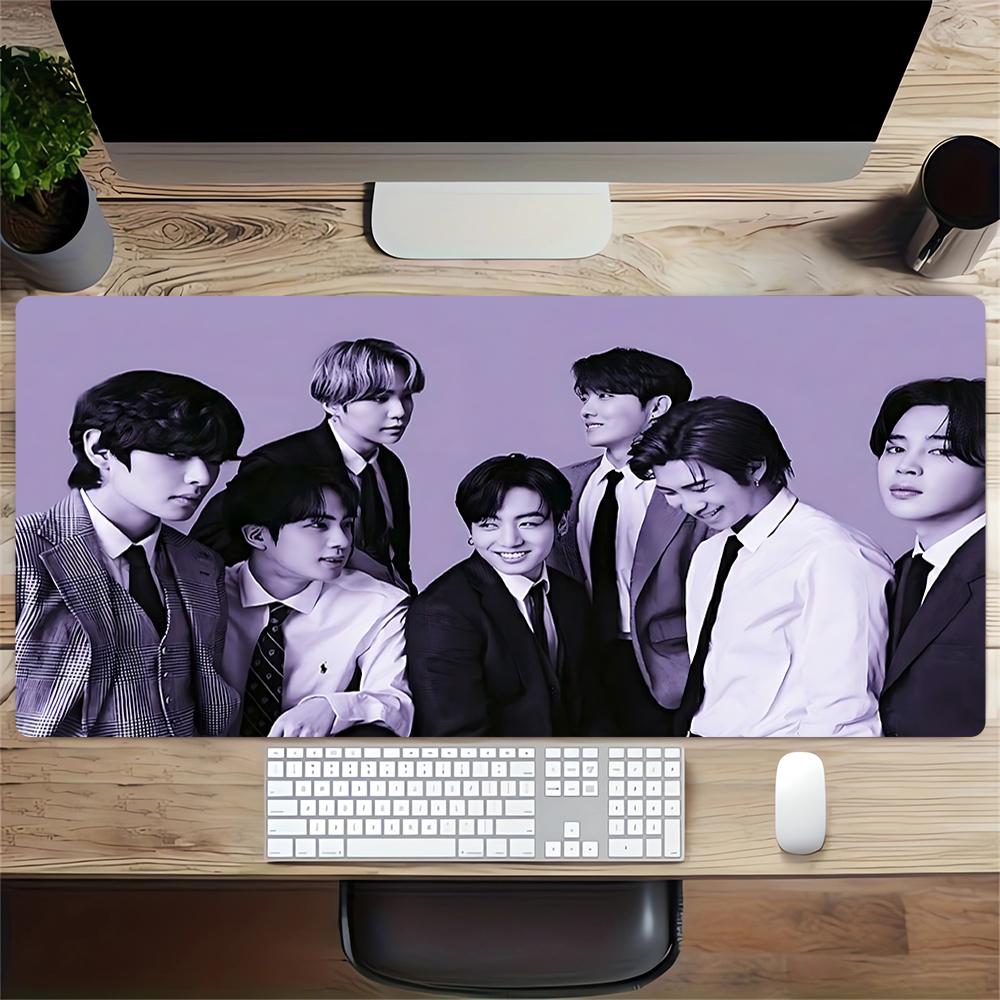 Kpop Stars United Large Gaming Mouse Pad Nonslip Rubber Base Waterproof Desk Mat For Office Pc Laptop