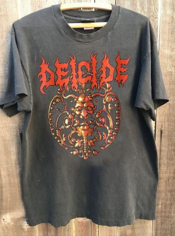 Deicide “Hell Awaits” 2006 Retro Style Charcoal Unisex T-shirt S-5XLl K0006