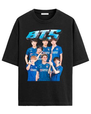 BTS CRUZ AZUL BOOTLEG Graphic T-shirt Women's Men's Cotton Loose Y2k Streetwear Short Sleeve Oversized Female Clothing