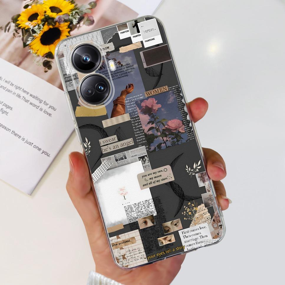 For Realme 10 Pro+ 6.7" RMX3687 Case Cute Cartoon Astronaut Cat Soft Silicon TPU Cover For Realme 10 Pro Plus Bumper Phone Case