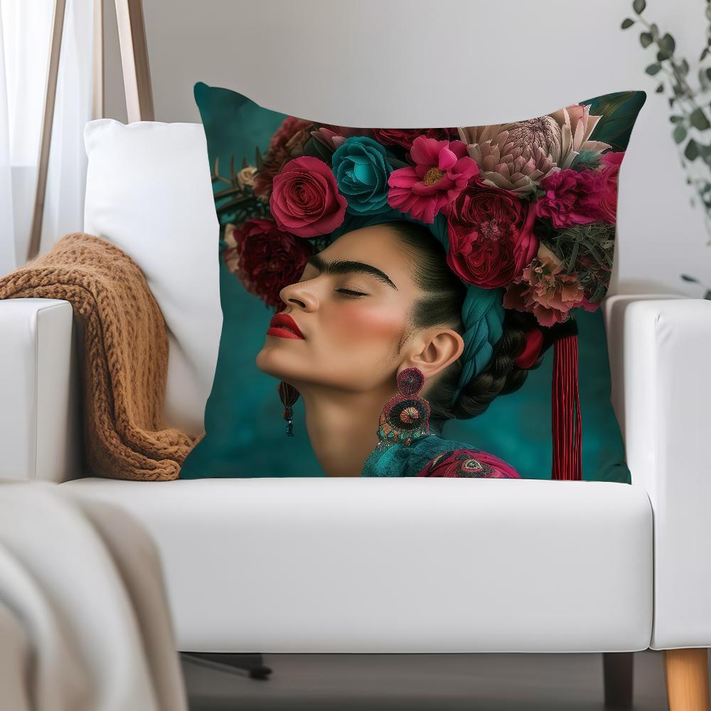 Cartoon F-Frida ART K-kahlo Pillow Case Applicable Space For Guest Rooms Interiors Cars Office House Decoration