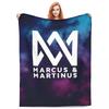 Marcus And Martinus Twin Boys Blanket MM Singer Soft Pattern Plush Throw Blanket For Bedroom Travel Flannel Bedspread Bed Cover