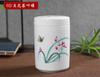 Cylindrical Tea Pot Ceramic Cover Sealed Storage Powder Paste Pot Living Room Coffee Table Decorative Tea Container Ceramic Pot