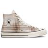 Converse Chuck 70 High Desert Tartan - Egret Unisex Sneakers Cream Dark-Root Black A03914C
