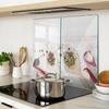 Set of Two Glass Kitchen Boards for Vegetables and Spices 2x30x52 cm