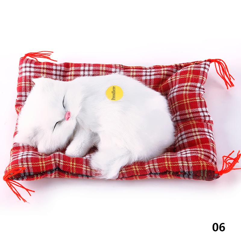 Brand Latest Simulation Animal Doll Plush Sleeping Cats Toy Featuring Cushion Can Speak Out featuring Sound Children Gift Idea Stuffed Desk Ornament