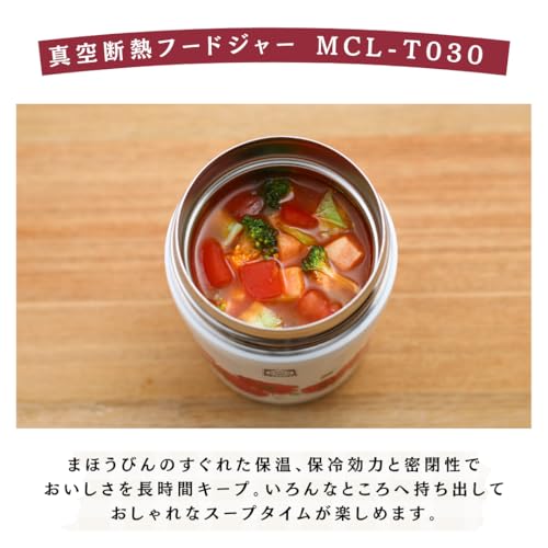 Tiger Vacuum Insulated Food Jar, 300ml, Web Exclusive, 100th Anniversary Model, Retro Poppy Pattern, MCL-T030WF