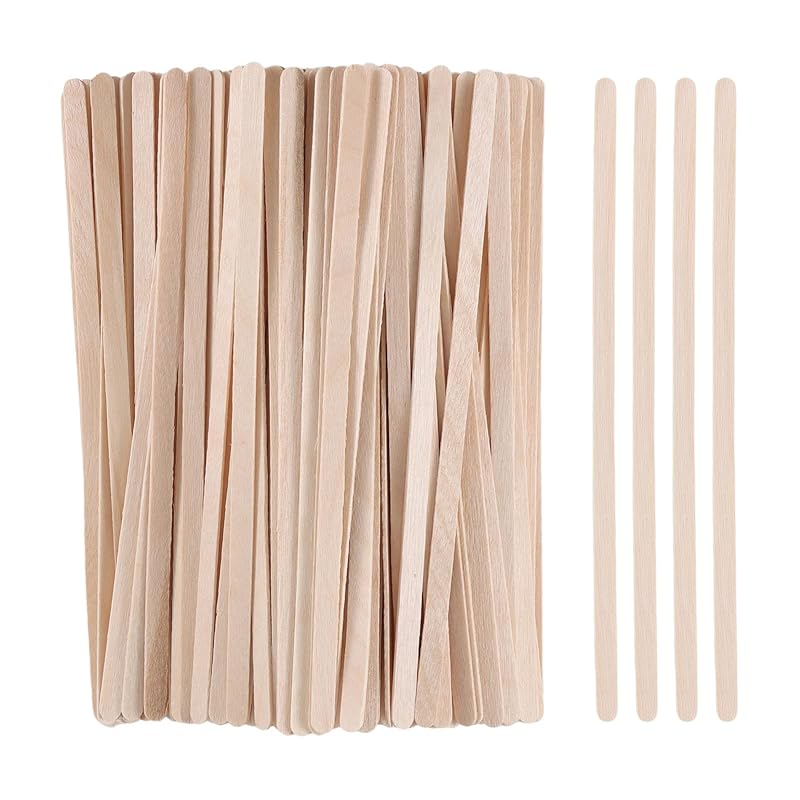 300/600/1200 штук одноразовых деревянных палочек, косметических шпателей, бревенчатых палочек для удаления волос с восковым покрытием и для коррекции бровей (600pcs) 300pcs