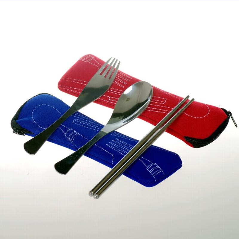 Zhaoran Outdoor Folding Stainless Steel Tableware Set