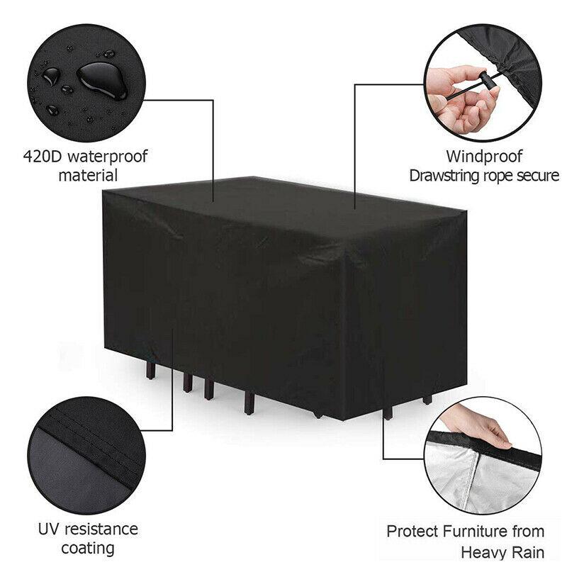 Waterproof Patio Garden Furniture Cover Outdoor Large Rattan Table Dustproof At Affordable S Free Real Reviews With Photos Joom Waterproof Patio Garden Furniture, Outdoor Furniture Cover Material