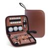 Golf Tools Case Multi-functional Golf Accessories Organizer Bag Faux Leather Large Capacity Golf Ball Tee Rangefinder Brush Holder Pouch