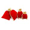 10/50/100PCS Exquisite and Elegant Red Velvet Bag Gift Drawstring Pocket Bag Wedding Candy Jewlery Bag Christmas Gift Bags