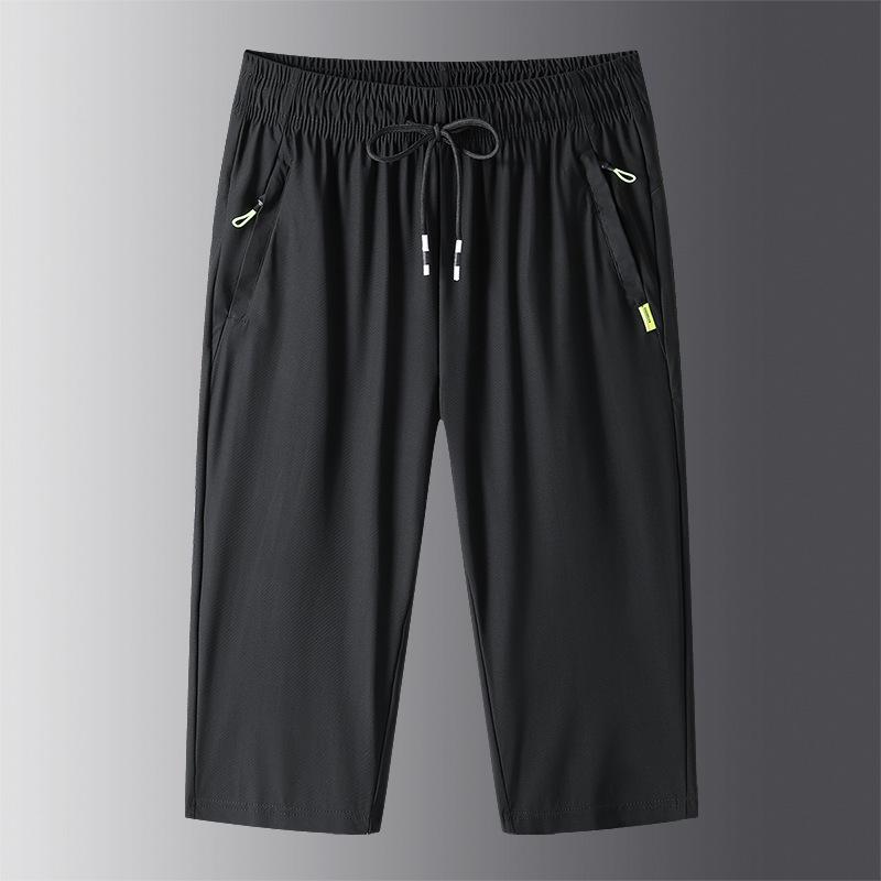 

Мужские спортивные шорты 7/8 из ледяного шелка с быстрой сушкой - Повседневные и больших размеров L