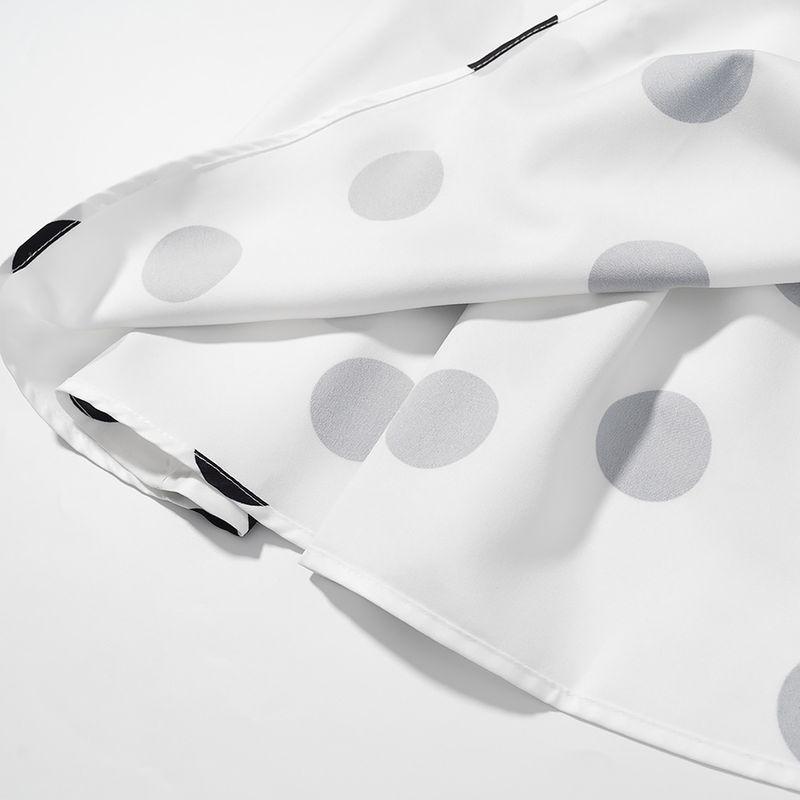 Kaslead New Women clothes Western Style Fashion Simple Polka Dot Print Tube Top Top Casual Pants Set