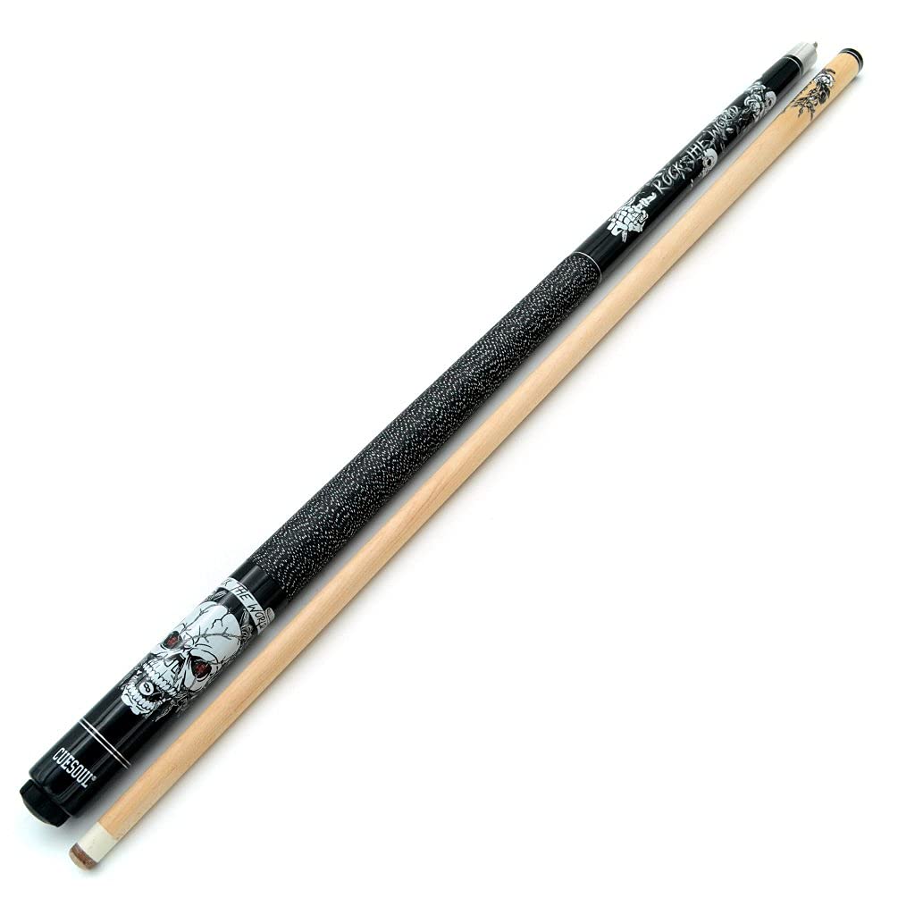 Black Scorpion CUESOUL ROCK Series 2, 57-inch 21oz 1/2 Maple Pool Cue Stick Set
