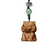 Zodiac Tiger Wooden Phone Charm & Key Chain: Cultural Night Market Souvenir